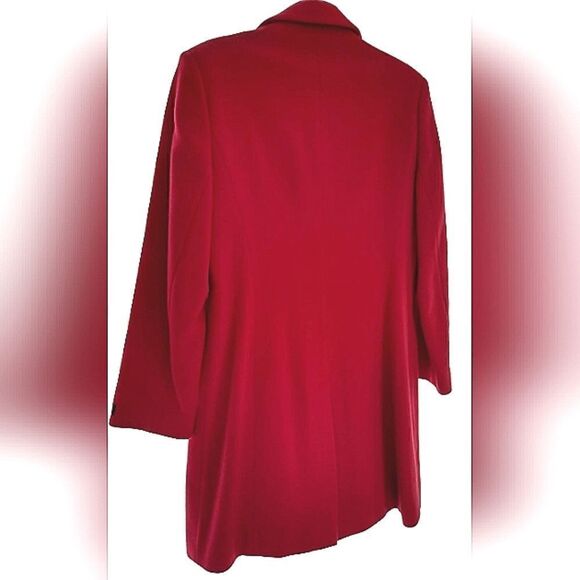 Anne Klein Lambswool Cashmere Coat Double Breasted SZ 10 EUC - Picture 13 of 16